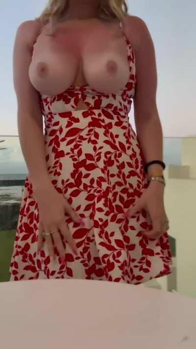 They just look so cute when they bounce in this sundress!