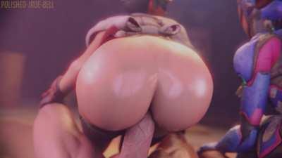 D.va and Kiriko (polished-jade-bell)