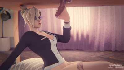 Mercy at the milking table (spluckytama)