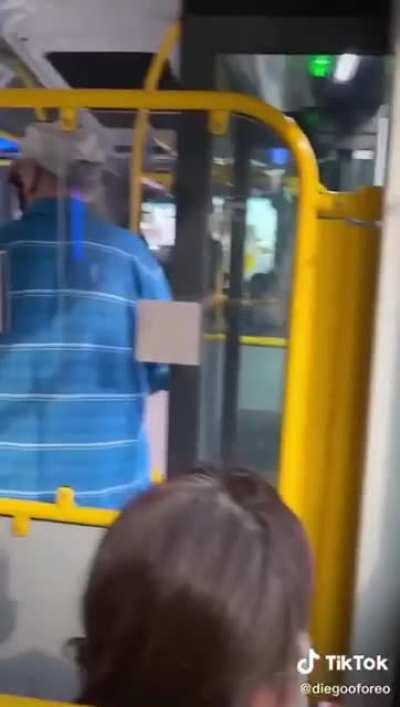 woman spits on someone on the bus, gets what she deserves