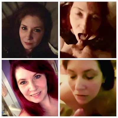 Before and after cumshot