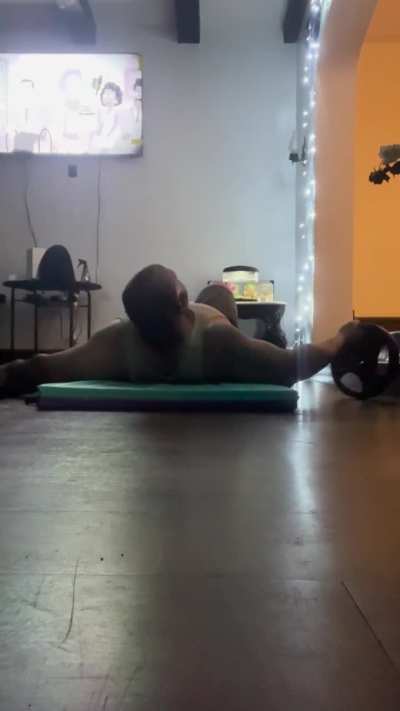 150 flys on the ground followed by 200 pushups