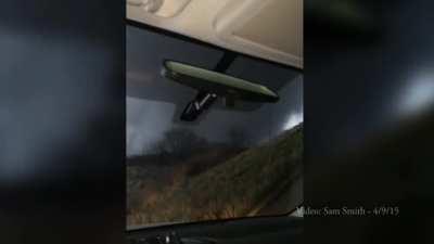 Monstrous EF4 Tornado passes right in front of unfathomably calm dude