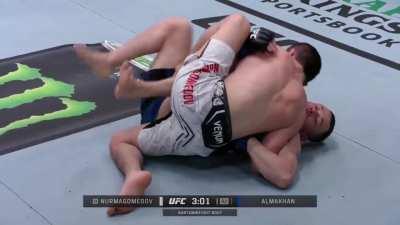 Almakhan JUST STANDS UP from bottom mount (Nurmagomedov vs Almakhan Highlights)