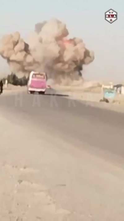 Baloch Liberation Army publishes the first visuals Noshki attack on Pakistan Army's convoy.

BLA Majeed Brigade and Special Unit Fateh Squad targeted an occupying Pakistani Army convoy in a deadly attack in Noshki. BLA claims 90 soldiers were eliminated i