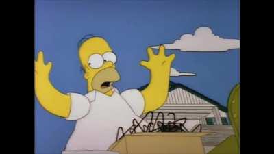 OK Homer, stay calm. Just quietly get this stuff inside your HOUSE!