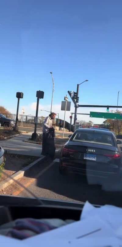 WCGW throwing stuff at a homeless man.