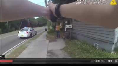 chick tries to slice and dice cops face.. count down to life lesson in 3...2....1