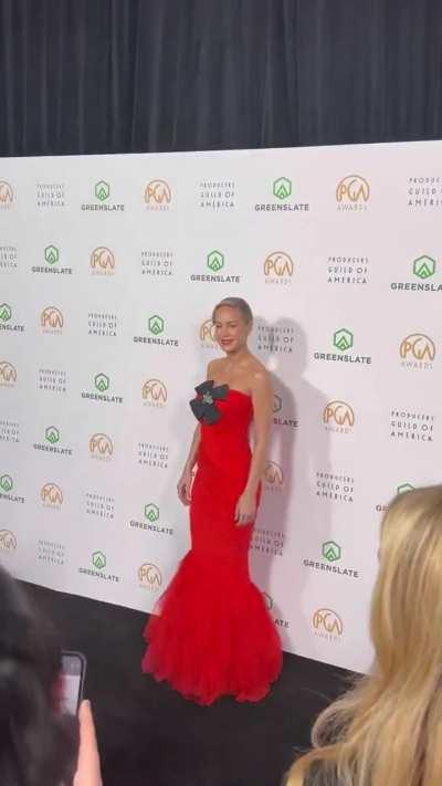 Red dress for the Producers Guild Awards | February 2024