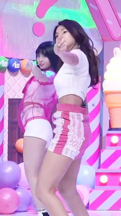 Tzuyu - pink skirt, white top, MPD, 'What is Love', MCOUNTDOWN 180412