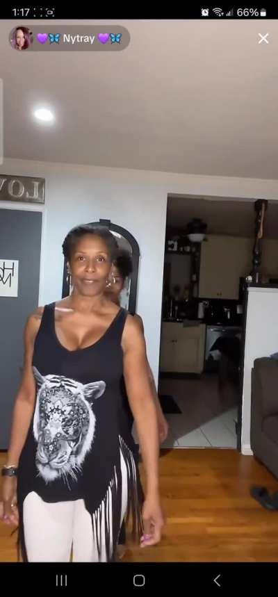 Nytray and her daughter getting lit to water by Tyler 