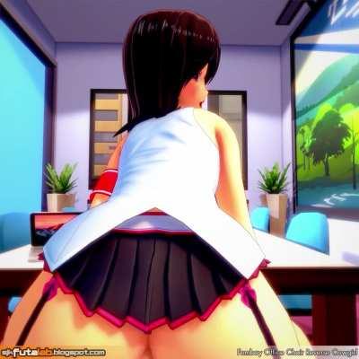 Femboy Office Chair Reverse Cowgirl