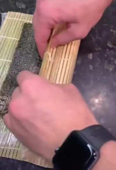 Tired of Japanese rolls? Make Russians with potatoes, herring and pickles.