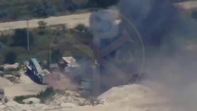 The Ukrainian “Dmytro Korchynsky Brotherhood” TD Battalion released footage showing 2 Russian armoured fighting vehicles plus an ammo stockpile in Arkhanhel's'ke (Kherson Oblast) destroyed in a series of strikes launched by the 406th Artillery Brigade.