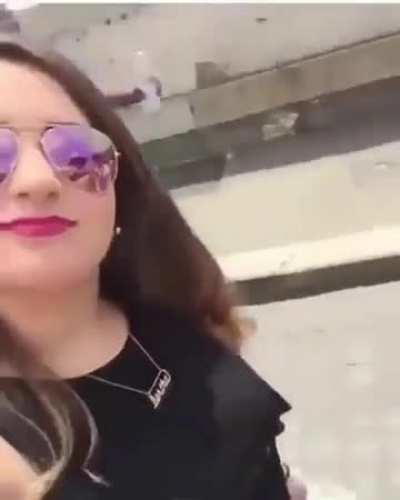 Just a girl filming herself