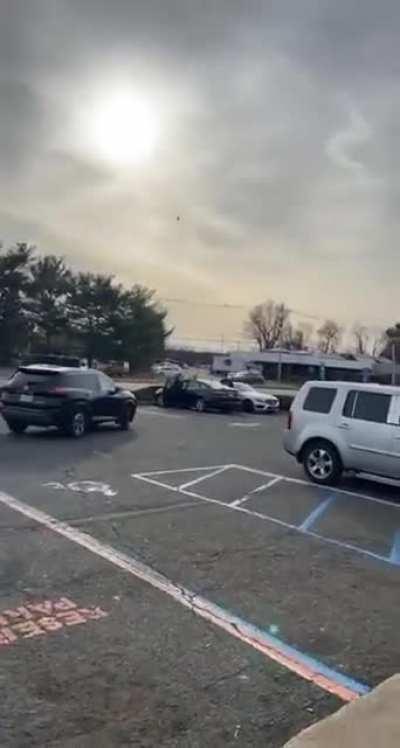 Old man throws doughnuts at small man with laser accuracy