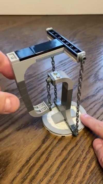 LEGO tensegrity sculpture.