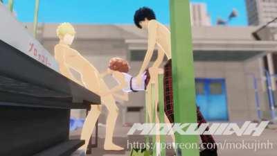 Haru ,Ren and ryuji ,sound update ( mokujin hornywood) [ persona]