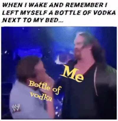 Dude woke up just to escape reality...