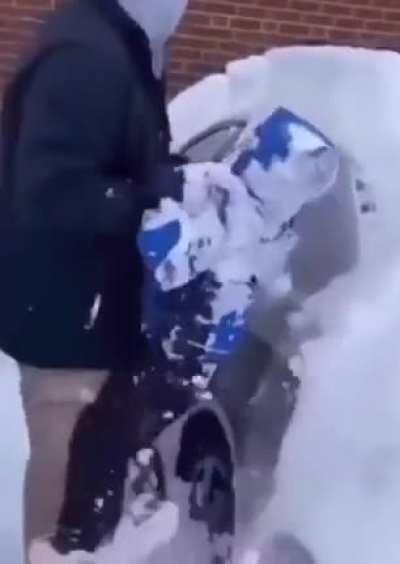 SLPT: Can't find your snow scraper? Just use your kid