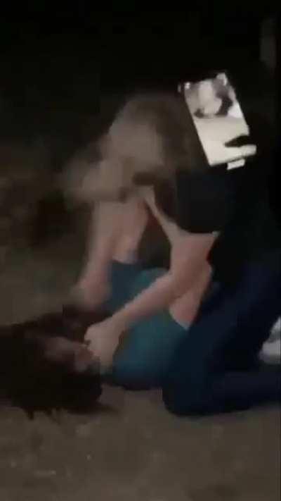brutal kick to the head and spit on