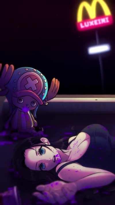 Robin and Chopper go to McDonald's !