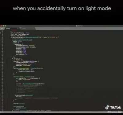 Accidentally turning on light mode
