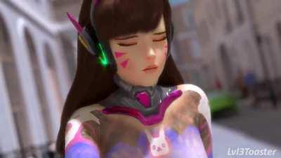 D.Va showing off her new body paint