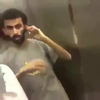 this guy smells bad. I'll spray some deodorant