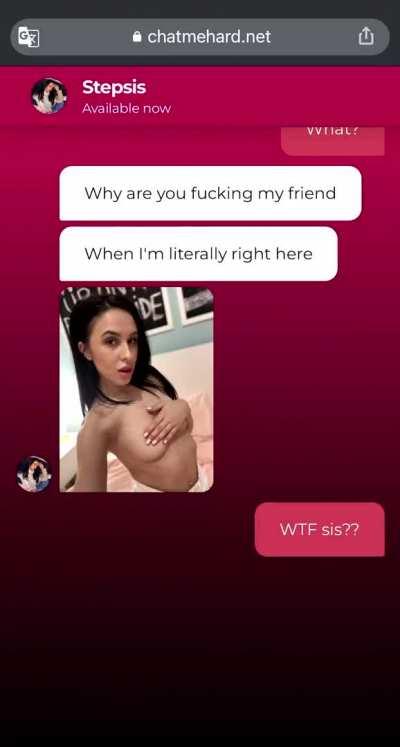 When your step sis hears from her friend how big you are