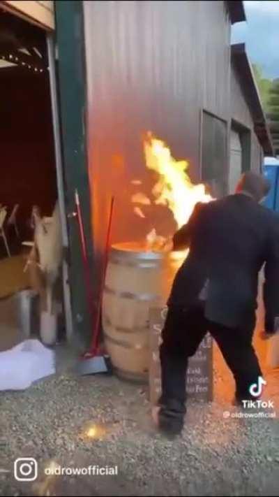 This guy is just immune to fire