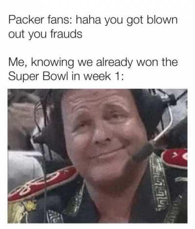 Jokes on you Packer fans