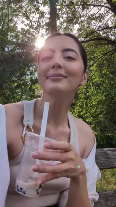 Jane relaxing during a hot summer day