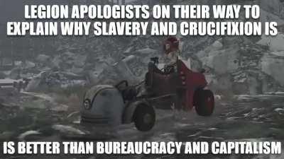 To the Legion-mobile!