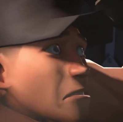 In Jungle Inferno at 1:44 scout makes this face.