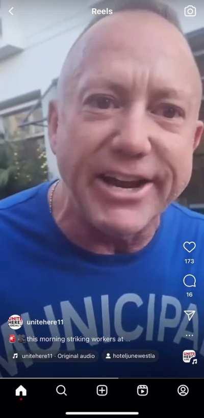 Guy upset picket line was making noise. Assaults striking worker