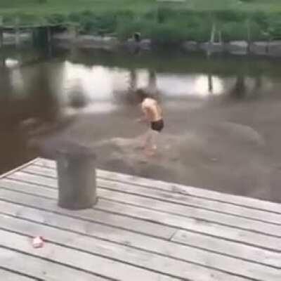 Too shallow for a dive
