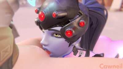 Widowmaker x Tracer Muff Diving (Cawneil) [Overwatch]