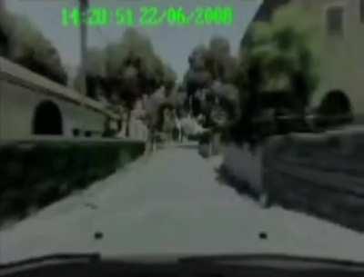 Idiot lexus rx driver doesn't let camera car blasting music go past causing a crash