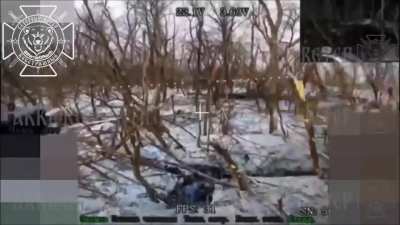 Russian troops eliminate Ukrainian infantry and capture a stronghold near the settlement of Hrabovs'ke following a bombardment and FPV drones, Sumy region [Geolocation: 50.718074,35.432200]
