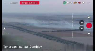 RU POV: Settlement of Vodyane under shelling by Russian forces, north east of Vuhledar. 47.824149, 37.314058

