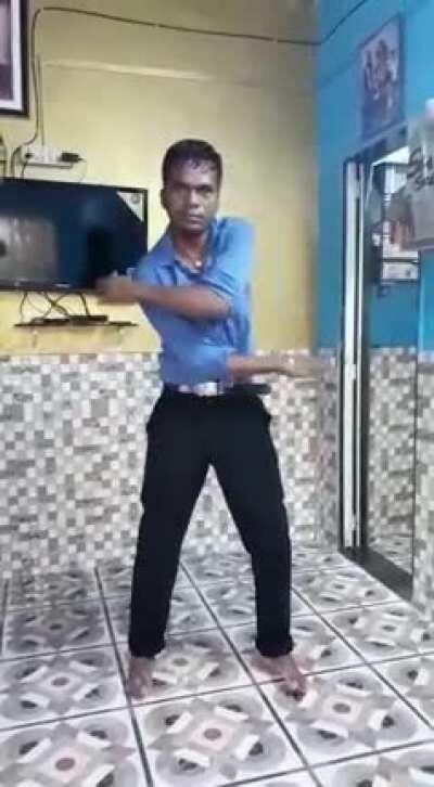 Trying to dance barefoot