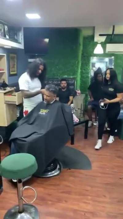 At the barbershop tho??