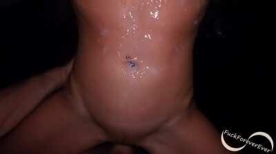 Cum covered fucking in the hot tub