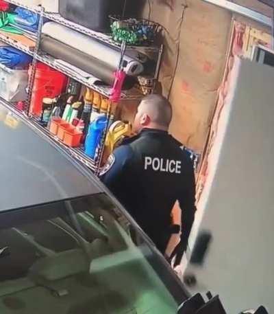 Officer purposefully damages property while conducting a house search