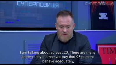 UA POV: According to Ukrainian Rada deputy Kamelchuk, 99% of cases of people being beaten by the TCC are not recorded on video. He told that body cams used by the TCC officers during the arrest are wiped clean