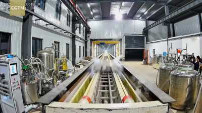 Chinese Maglev Test Vehicle Accelerates from 0 to 318 MPH in 2 seconds.