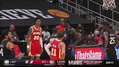 [Highlight] Collins and Randle exchange words