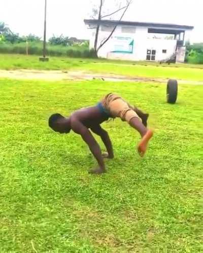 Unbelievable control and upper body strength