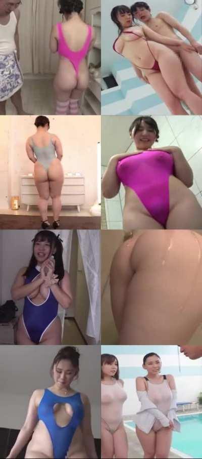 Curvy Jav Stars in One-Pieces